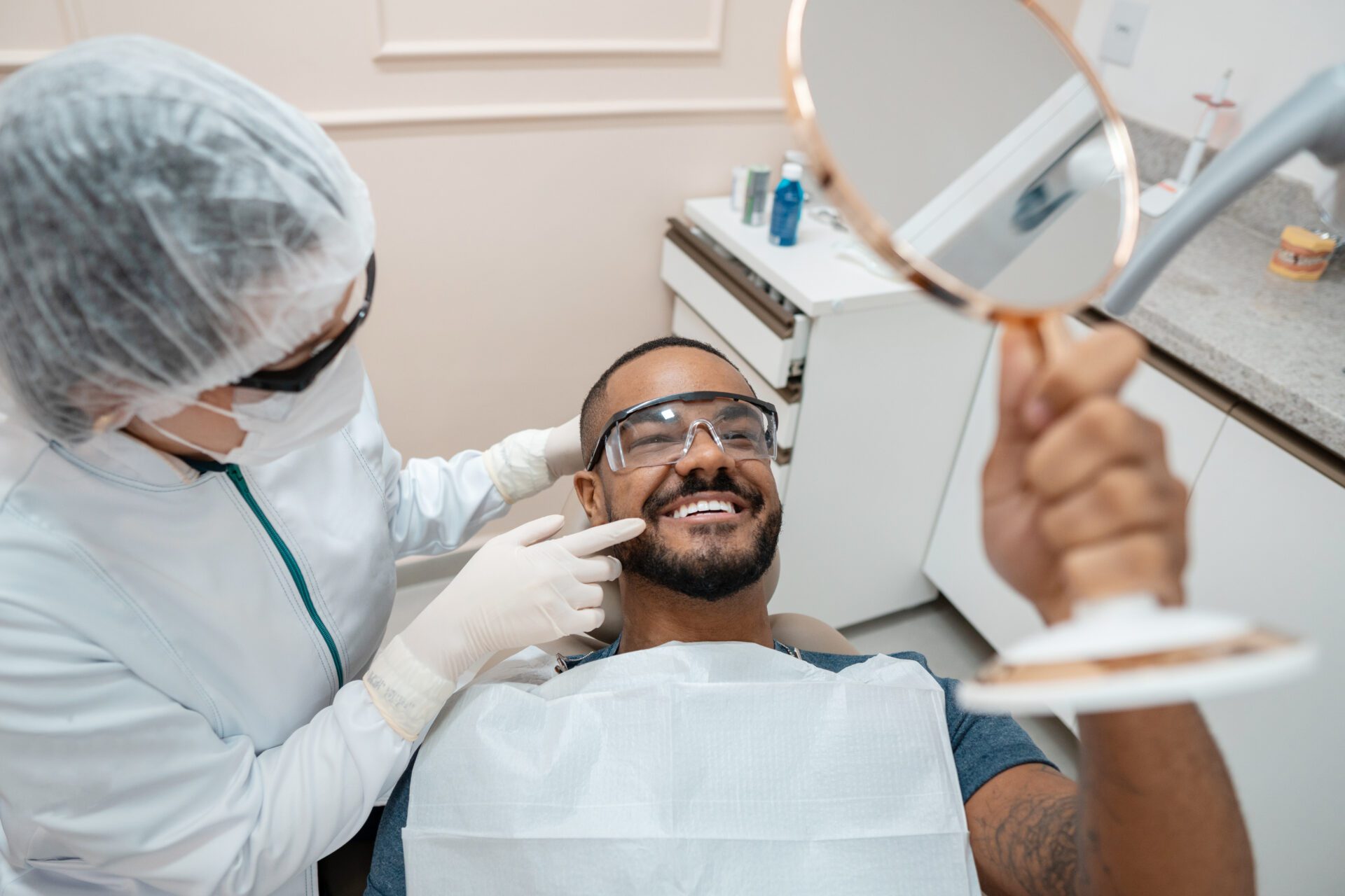 Man after Teeth Cleaning